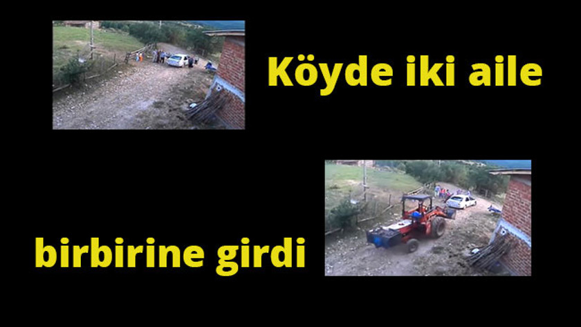 İki aile arasındaki kavga kameralara böyle yansıdı