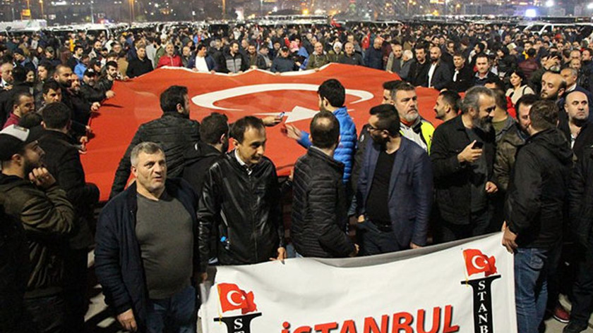 Uber şoförlerinden protesto