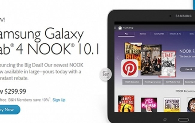 Samsung Galaxy Tab 4 Nook 10.1 çıktı