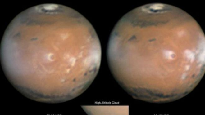 Mars'ın üzerinde esrarengiz sis bulutu