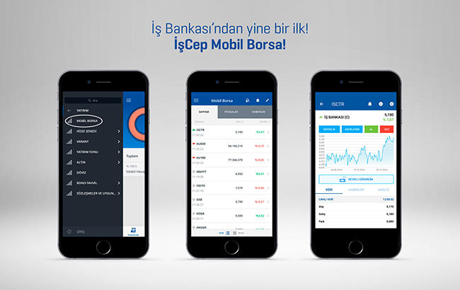 İşCep’ten Mobil Borsa 